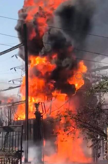 ವಿದ್ಯುತ್ ವಿತರಣೆ ಕೇಂದ್ರದಲ್ಲೆ ಬೆಂಕಿ ಅವಘಡ; ಅಪಾರ ಪ್ರಮಾಣದ ಪರಿಕರ ನಾಶ