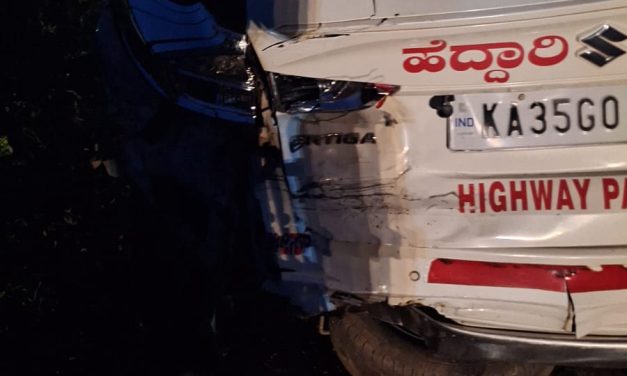 ವಿಜಯನಗರದಲ್ಲಿ ಸಚಿವ ಶಿವರಾಜ ತಂಗಡಗಿ ಬೆಂಗಾವಲು ವಾಹನ ಅಪಘಾತ: ಇಬ್ಬರಿಗೆ ಗಾಯ
